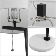 Load image into Gallery viewer, 25" Novelty Table Lamp LED With Drum Shade - Black