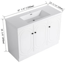 Load image into Gallery viewer, Contemporary Freestanding Bathroom Vanity With Resin Sink & Soft-Close Cabinet Doors