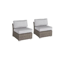 Load image into Gallery viewer, Wicker Sectional Sofa With Cushions And Table