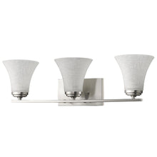 Load image into Gallery viewer, Three Light Wall Light With Tapered Glass Shade - Silver