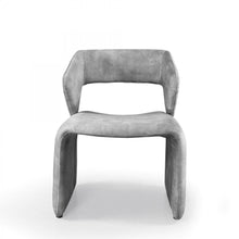 Load image into Gallery viewer, Velvet Solid Color Side Chair - Light Gray