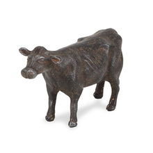 Load image into Gallery viewer, Cow Figurine - Black / Rust