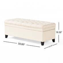 Load image into Gallery viewer, Juliana - Storage Ottoman With Birch Legs