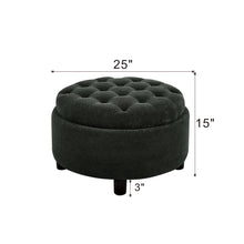 Load image into Gallery viewer, Storage Round Footstool Table Ottoman
