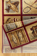 Load image into Gallery viewer, Nature's Nest - 5'3" X 7'3" Lodge Area Rug - Red