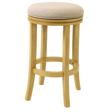 Load image into Gallery viewer, Solid Wood Swivel Backless Counter Height Bar Chair - Cream / Brown