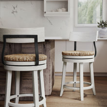 Load image into Gallery viewer, Stool With Natural Seagrass Seat