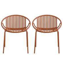 Load image into Gallery viewer, Stackable Outdoor Chairs With Breathable Plastic Backrest (Set of 2)