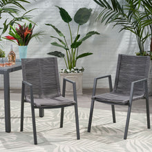 Load image into Gallery viewer, Outdoor Modern Aluminum Dining Chair Set With Rope Sea (Set of 2)