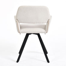 Load image into Gallery viewer, Fabric Steel Dining Arm Chairs (Set of 2) - Beige / Black