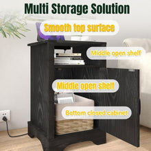 Load image into Gallery viewer, Farmhouse Nightstand, Charging Station & Storage