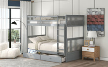 Load image into Gallery viewer, Bunk Bed With Ladders And 2 Storage Drawers