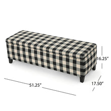 Load image into Gallery viewer, Contemporary Storage Ottoman With Seating And Storage - Black