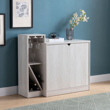 Load image into Gallery viewer, Bar Cabinet, Wine Bottle Storage Display Kitchen Cabinet, Holds 4 Wine Bottles - White Oak