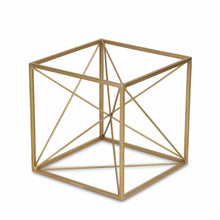 Load image into Gallery viewer, Abstract Geo Cube Sculpture - Gold