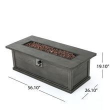 Load image into Gallery viewer, Transitional Rectangular Outdoor Propane Fire Pit With 50, 000 Btu