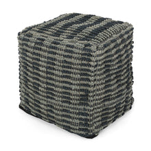 Load image into Gallery viewer, Walle - Fabric Square Pouf Ottoman And Floor Cushion Teal - Blue