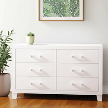 Load image into Gallery viewer, 58" Wood Six Drawer Double Dresser - White