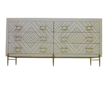 Load image into Gallery viewer, Solid Wood Six Drawer Double Dresser - Ivory