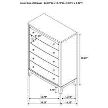 Load image into Gallery viewer, Menlo - 5 Drawer Bedroom Chest Of Drawers - Natural