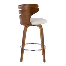 Load image into Gallery viewer, Cosini - Mid Century Modern Fixed Height Barstool With Swivel With Round Footrest (Set of 2)