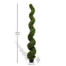 Load image into Gallery viewer, Artificial Outdoor UV Resistant Plastic Boxwood Topiary Spiral Tree