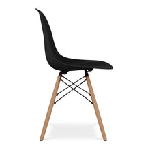 Load image into Gallery viewer, Heavy Duty Plastic Wood Dining Side Chair - Black