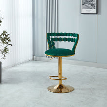 Load image into Gallery viewer, Modern Bar Chair With Iron Tube Legs, Soft Cushions And Comfortable Backrest, Suitable For Dining Room, Living Room, Cafe, Hairball Back, Bar Stool