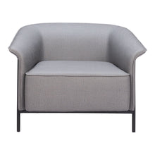 Load image into Gallery viewer, Faux Leather Arm Chair - Slate Gray And Black