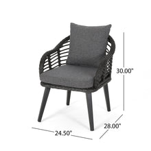 Load image into Gallery viewer, Outdoor Accent Chair With Aluminum Frame And Rattan Seating