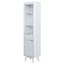 Load image into Gallery viewer, Tall Bathroom Storage Cabinet With Adjustable Shelves And 1 Drawer & Door