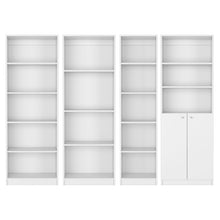Load image into Gallery viewer, Seventeen Tier Modular Bookcase With Two Doors (Set of 4) - White