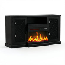 Load image into Gallery viewer, Fireplace TV Stand With Fireplace (734211) - Black