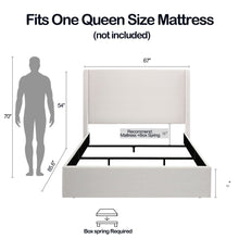 Load image into Gallery viewer, Caron - Upholstered Wingback Bed With High Headboard