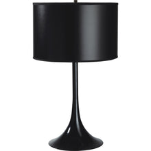 Load image into Gallery viewer, Minimalist Metal Table Lamp With Black Classic Drum Shade - Black
