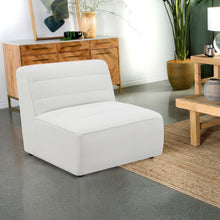 Load image into Gallery viewer, Bonnie - Upholstered Armless Chair With Channel Tufting - Ivory