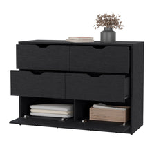 Load image into Gallery viewer, Manufactured Wood Six Drawer Modern Dresser - Black