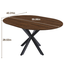 Load image into Gallery viewer, Round Dining Table With Extendable Blades, X Base