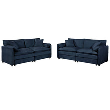Load image into Gallery viewer, Modern Chenille Oversized Deep Seat Luxury 2 Piece Sofa Set With 4 Pillows