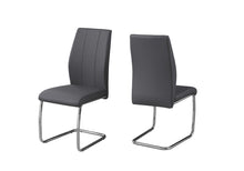 Load image into Gallery viewer, Upholstered Faux Leather Dining Room Side Chairs (Set of 2) - Gray