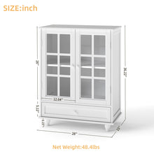 Load image into Gallery viewer, Minimalist Buffet Cabinet With Double Glass Doors And Drawer