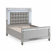 Load image into Gallery viewer, 3 Piece Bedroom Set, Sleek Modern Bed With LED Nightstands
