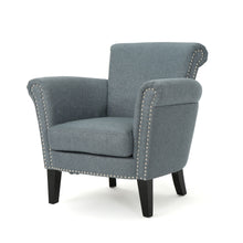 Load image into Gallery viewer, Elegant Club Chair With Nailhead Trim And Birch Wood Legs