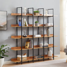 Load image into Gallery viewer, Vintage Industrial 5 Tier Open Bookcase