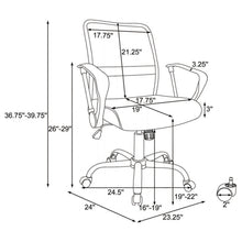 Load image into Gallery viewer, Swivel Office Chair With Base Adjustable Height - Black