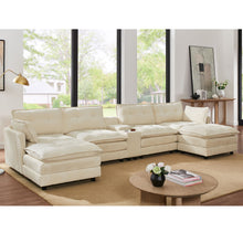 Load image into Gallery viewer, Oversized Modular Sectional Sofa With Multi Functional Console