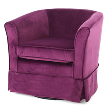 Load image into Gallery viewer, Glitter - Upholstered Swivel Chair With Loose Cover And Curved Back