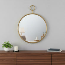 Load image into Gallery viewer, 28" Round Framed Accent Mirror - Gold