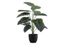 Load image into Gallery viewer, 24" Tall, Artificial Plant, Alocasia, Indoor, Faux, Fake, Table, Greenery, Potted, Real Touch, Decorative - Green / Black