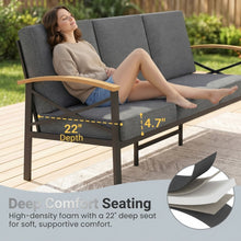 Load image into Gallery viewer, Outdoor Loveseat With Washable Cushions
